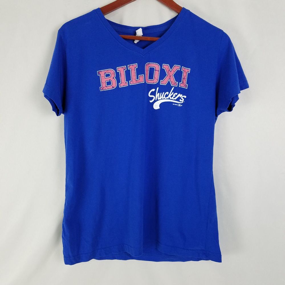 Blue Biloxi Shuckers Women's Short Sleeve Tee
